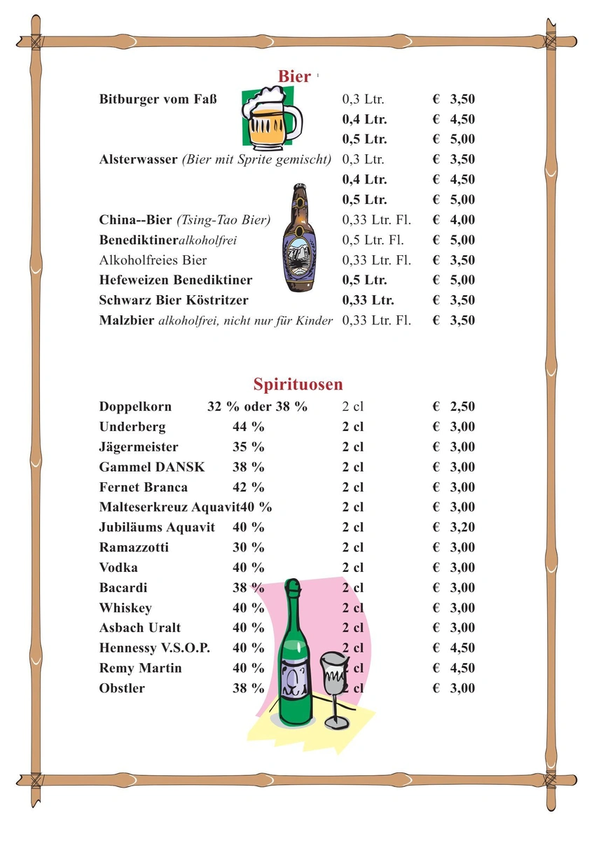 Bier und Spirituosen